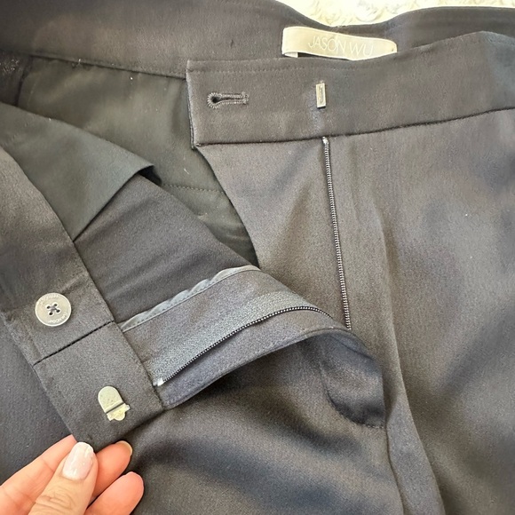 Jason Wu Wide Leg Pleated Trousers in Black - Picture 9 of 13